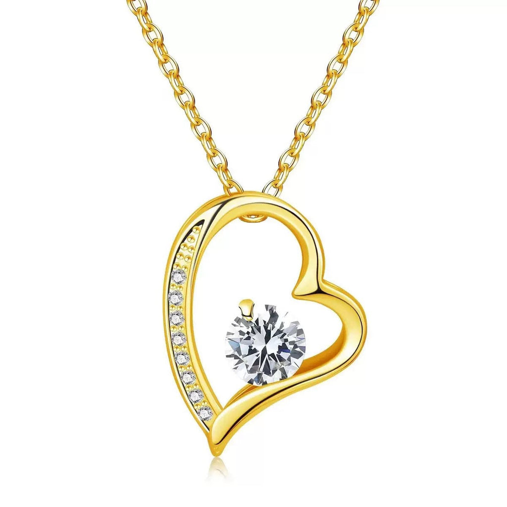 S925 Silver Heart-Shaped Minimalist Versatile Collarbone Necklace Vera Lux