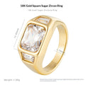 Women's Three-Diamond Square Sugar Cubes Zircon Ring Vera Lux