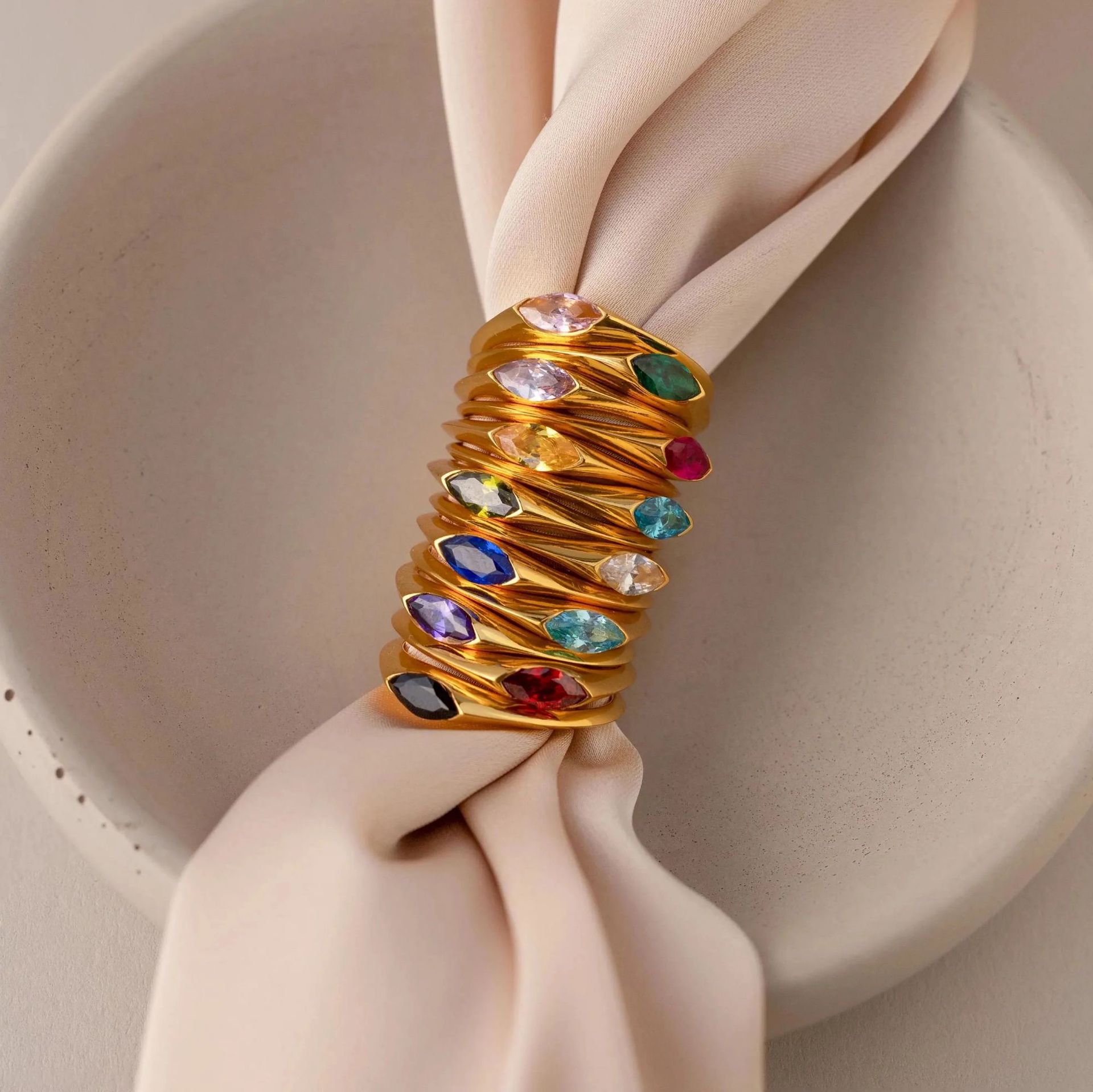 Stainless Steel December Birthstone Ring Vera Lux