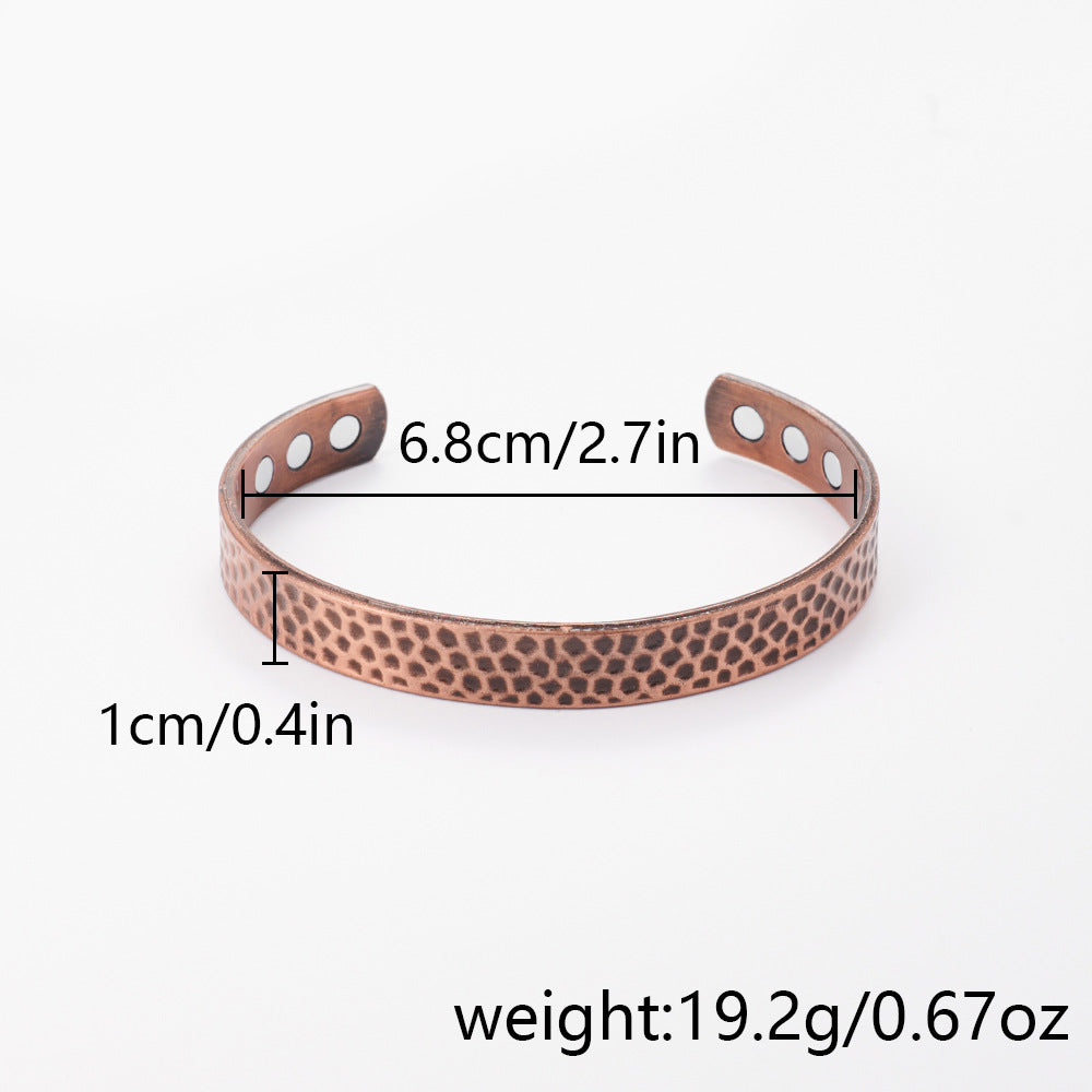 Magnetic Small Wave Pattern Antique Red Copper Brushed Vera Lux
