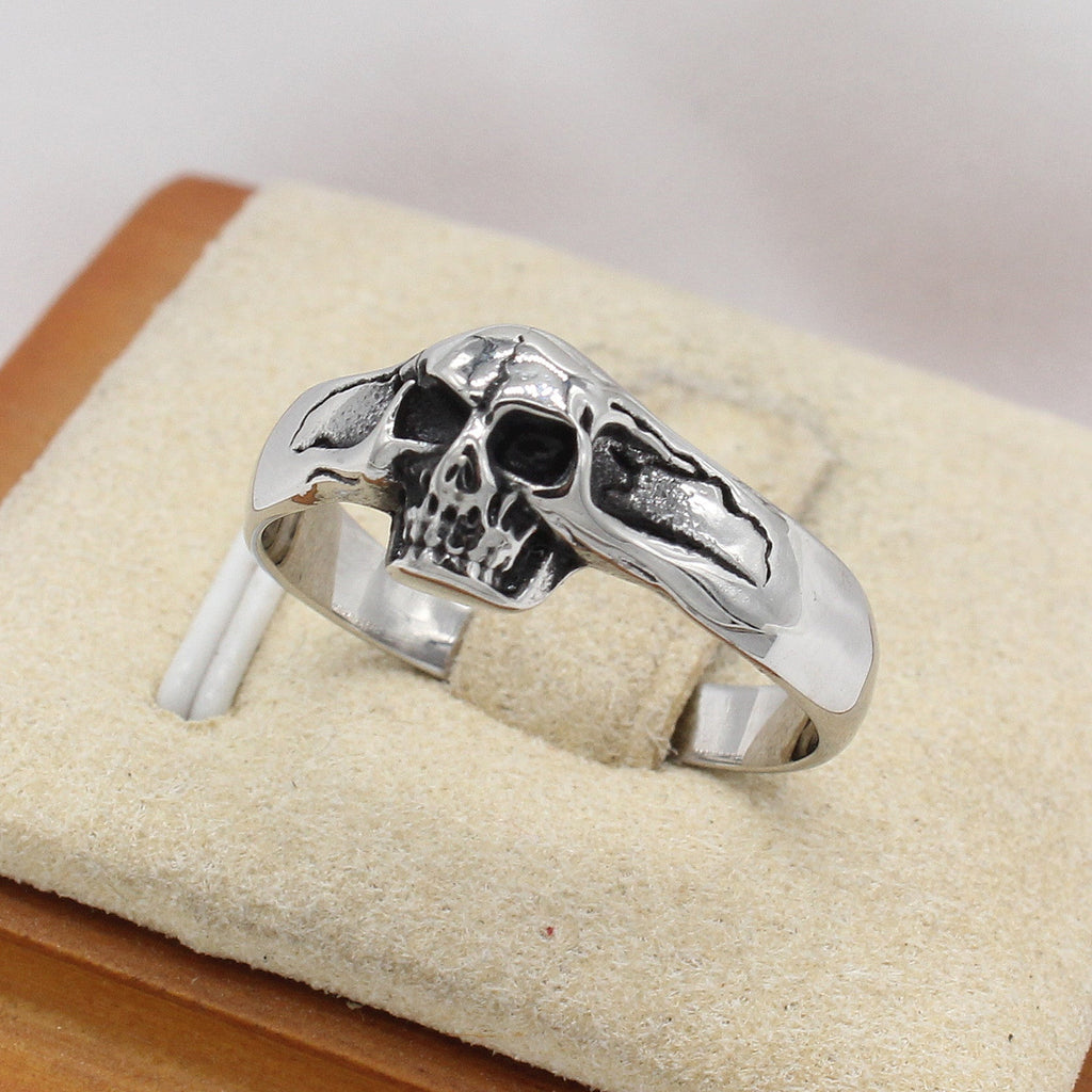 European And American Style Personalized Vintage Skull Titanium Steel Ring Vera Lux