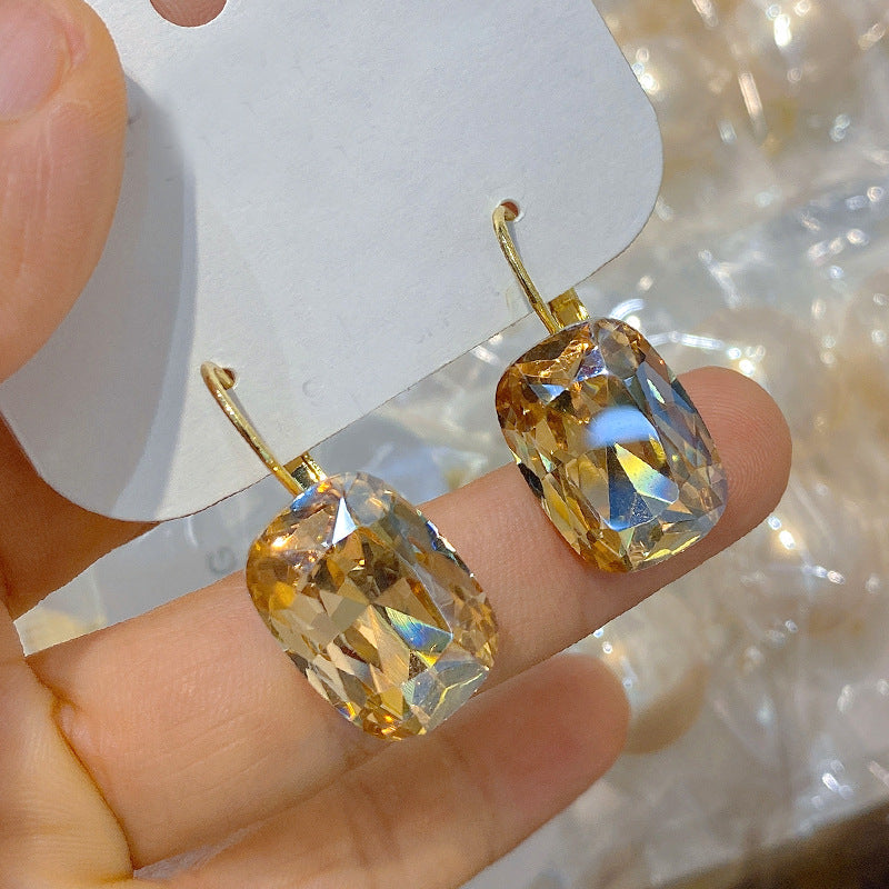Crystal Square Ear Clips For Women Vera Lux