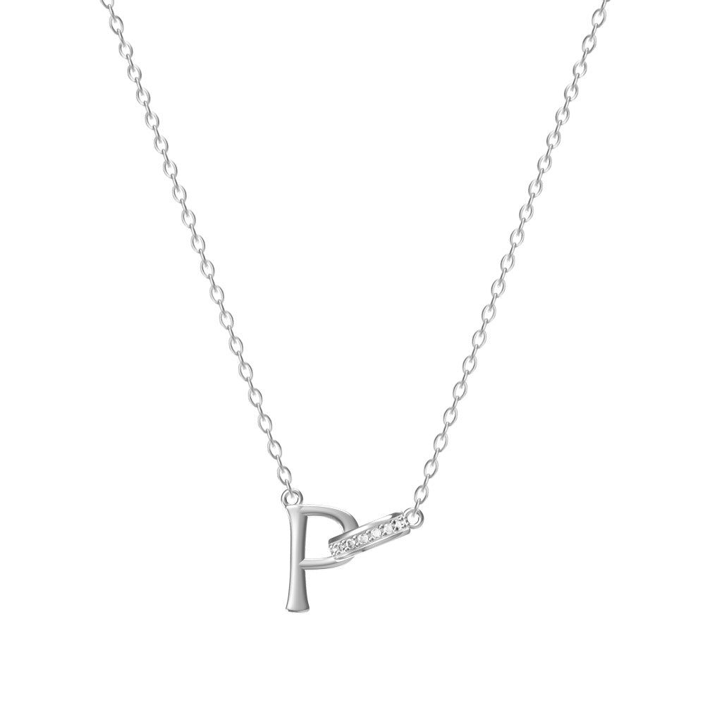 26-Letter Diamond-Embedded Unique Design Necklace For Women Vera Lux