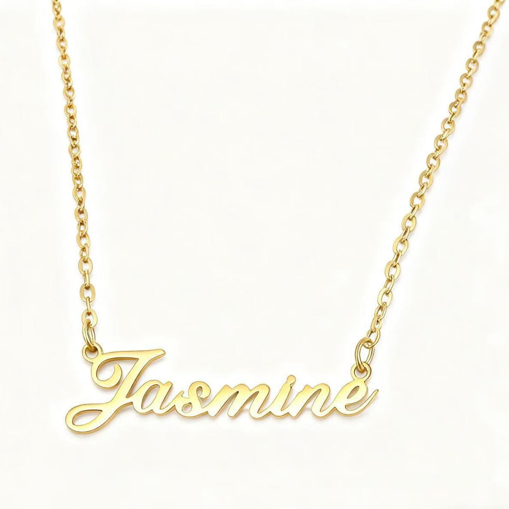 Name Real Gold Plated English Letters And Numbers Necklace Vera Lux