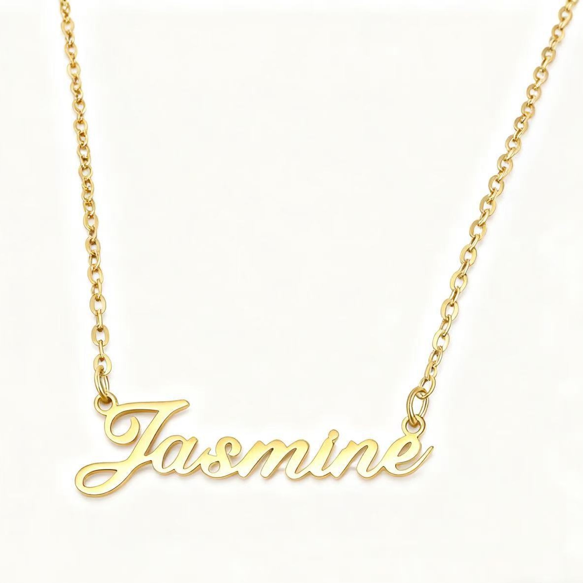 Name Real Gold Plated English Letters And Numbers Necklace Vera Lux