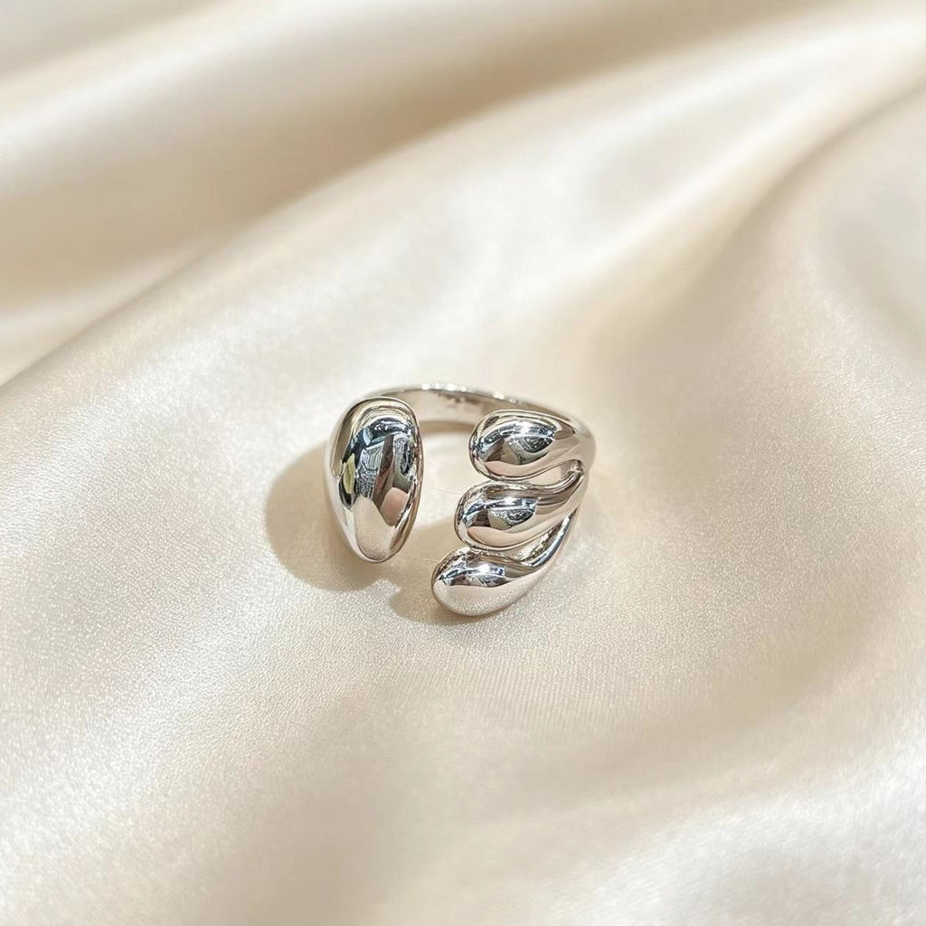 Light-luxury Silver Open-ring In European And American Style Vera Lux