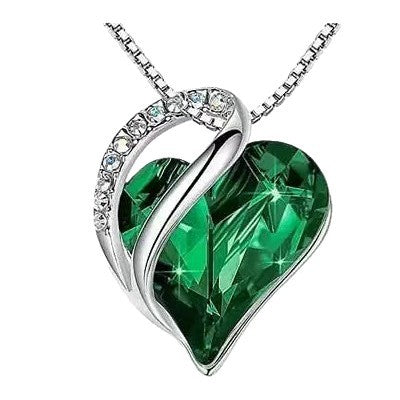 Geometric Heart Of The Ocean Crystal Necklace High-End Vera Lux