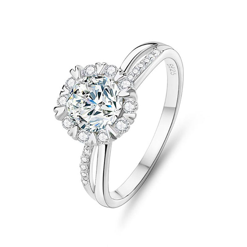 S925 Sterling Silver Snowflake Ring Vera Lux