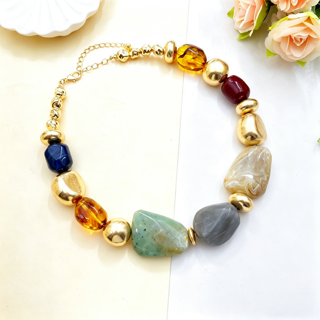 Irregular Acrylic Statement Necklace Collection Vera Lux