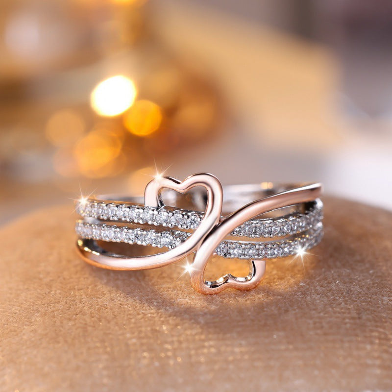 Heart-shaped Irregular Ring, Minimalist & Unique Niche Band For Women Vera Lux
