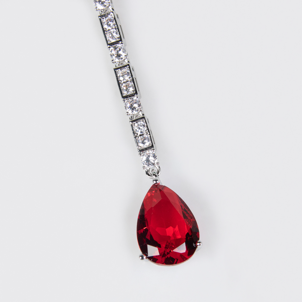 S925 Silver Snake-Shaped Necklace Set with Full Zirconia Pave Vera Lux