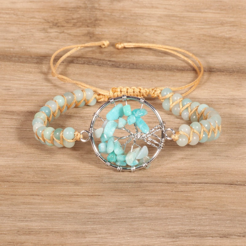 Tree-shaped Charm Double-strand Braided Bracelet Vera Lux