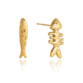 Stainless Steel Fish Stud Earrings Vera Lux