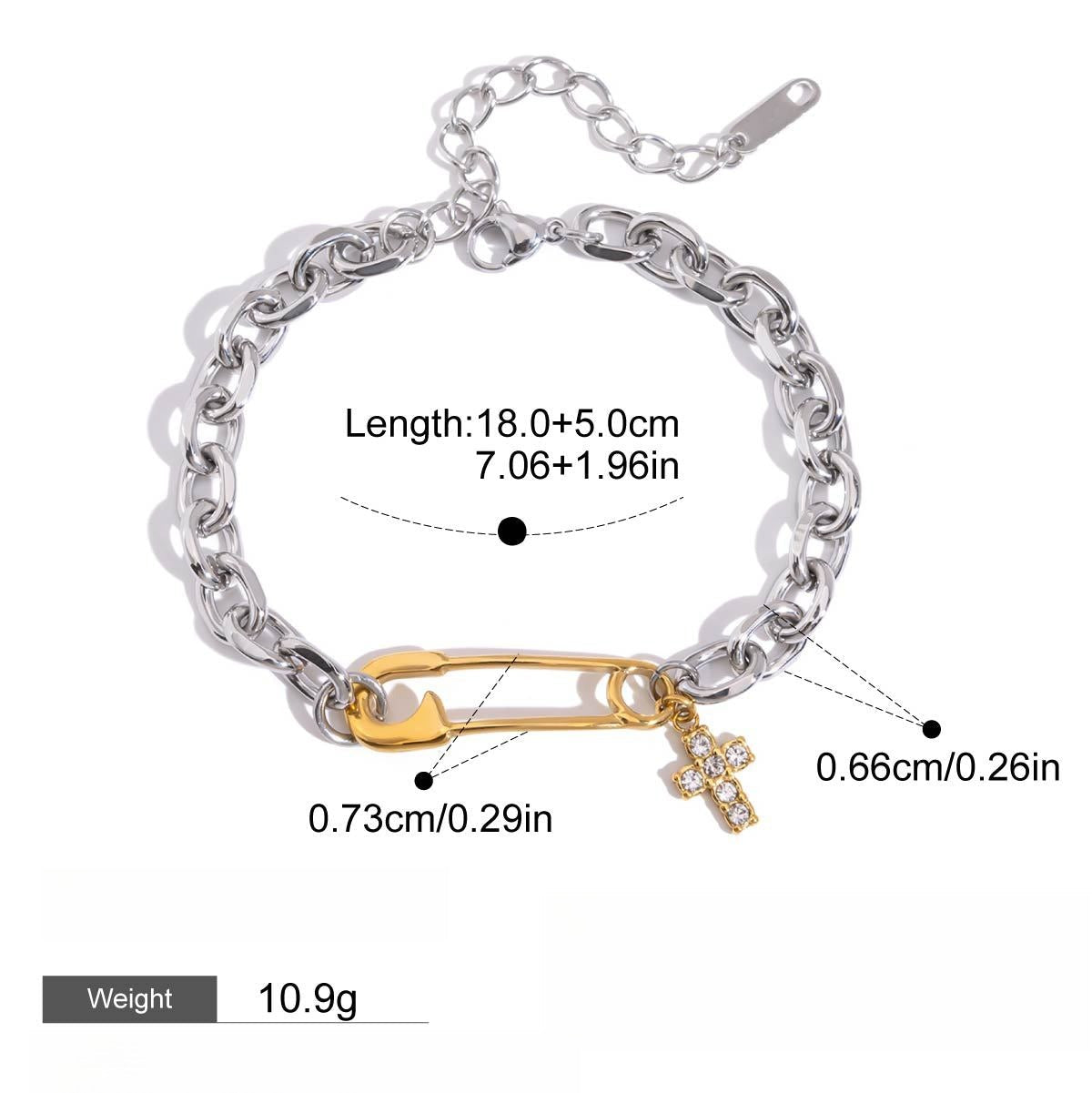 18k gold light luxury high-end titanium steel bracelet Vera Lux