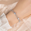 S925 Silver Number-Spliced Heart & Cubic Zirconia Bracelet Vera Lux
