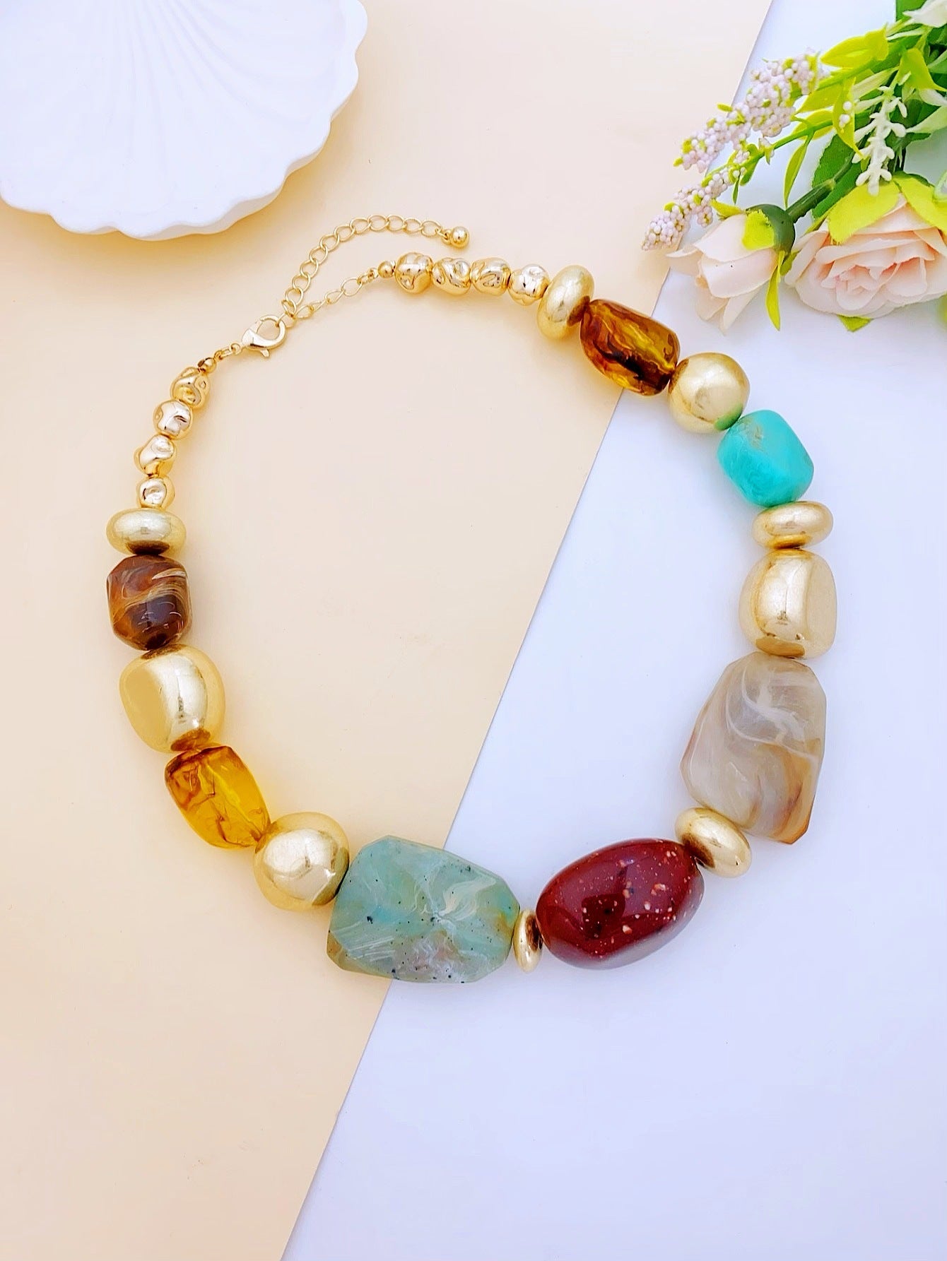 Irregular Acrylic Statement Necklace Collection Vera Lux