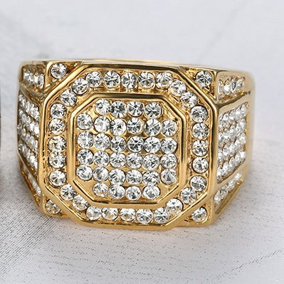 Full-Crystal Luxury Hip-Hop Men's Ring Vera Lux
