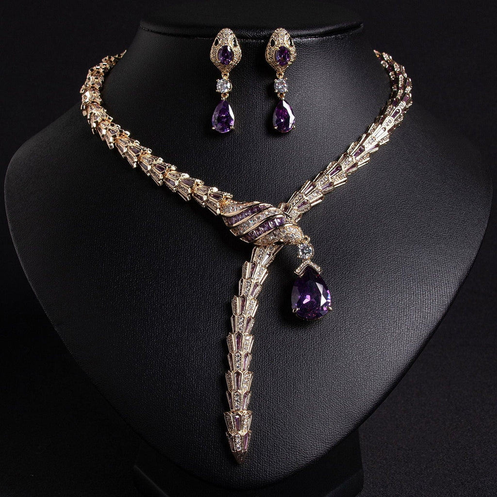 18k Gold Serpent Jewelry Set Vera Lux