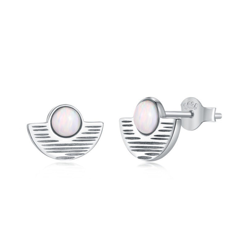 S925 Sterling Silver Opal Earrings For Women Niche Design Style Vera Lux