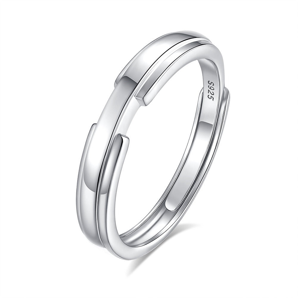 S925 silver diamond couple ring Vera Lux