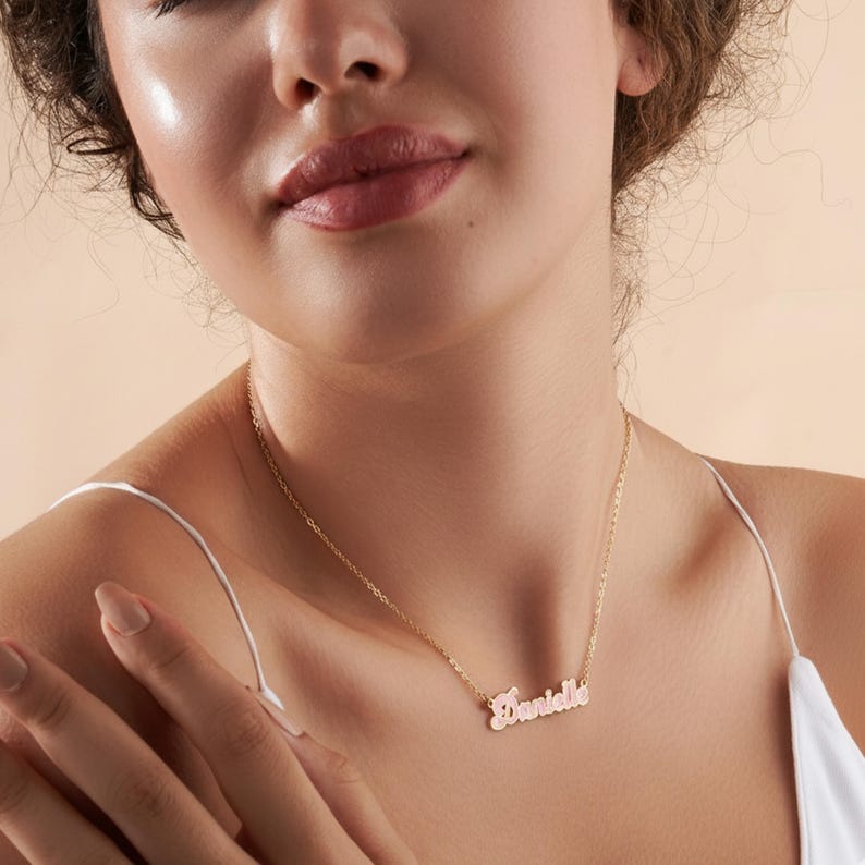 Personalized Cursive Name Necklace Vera Lux