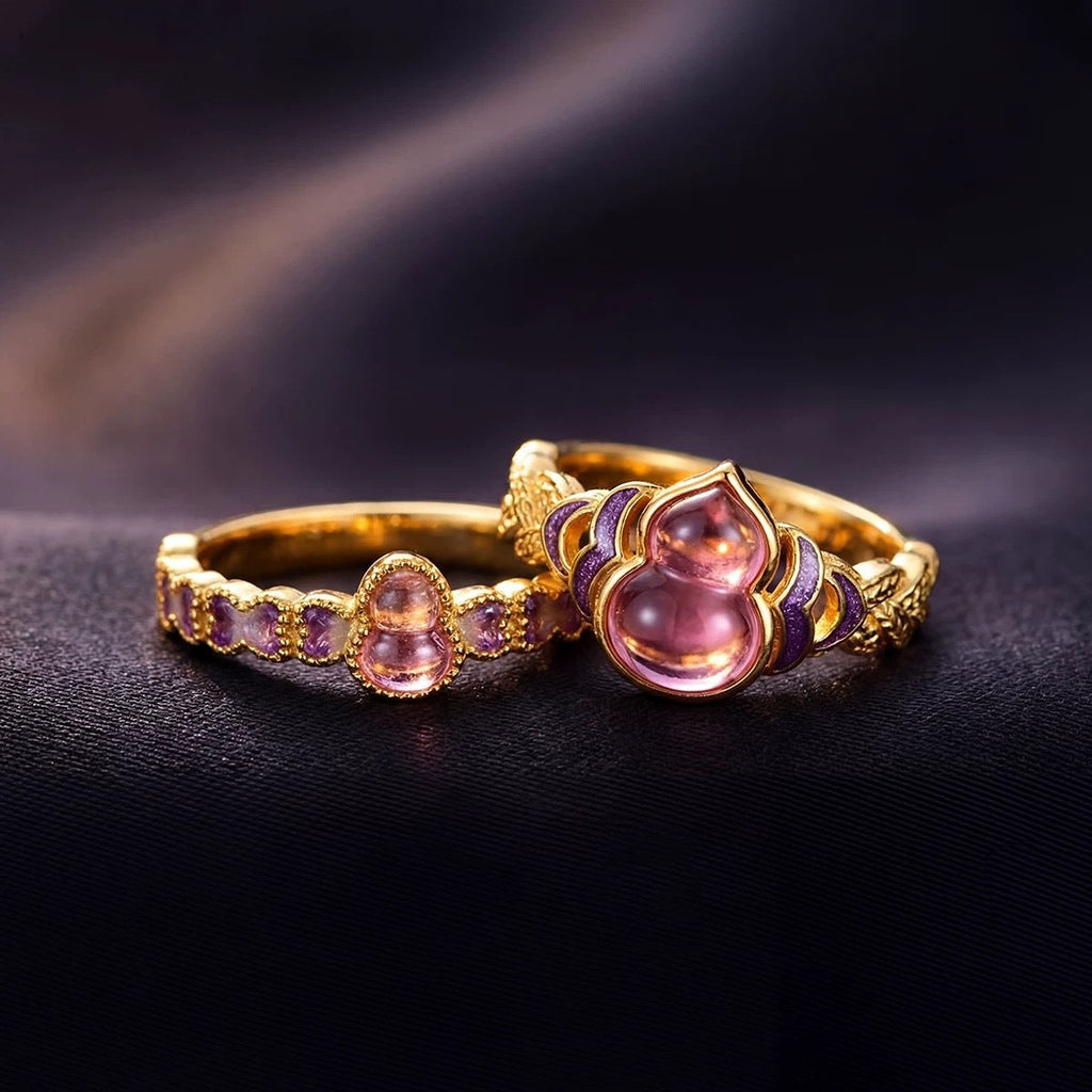 Chinese-style Exquisite Enamel Ice-clear Ring Vera Lux