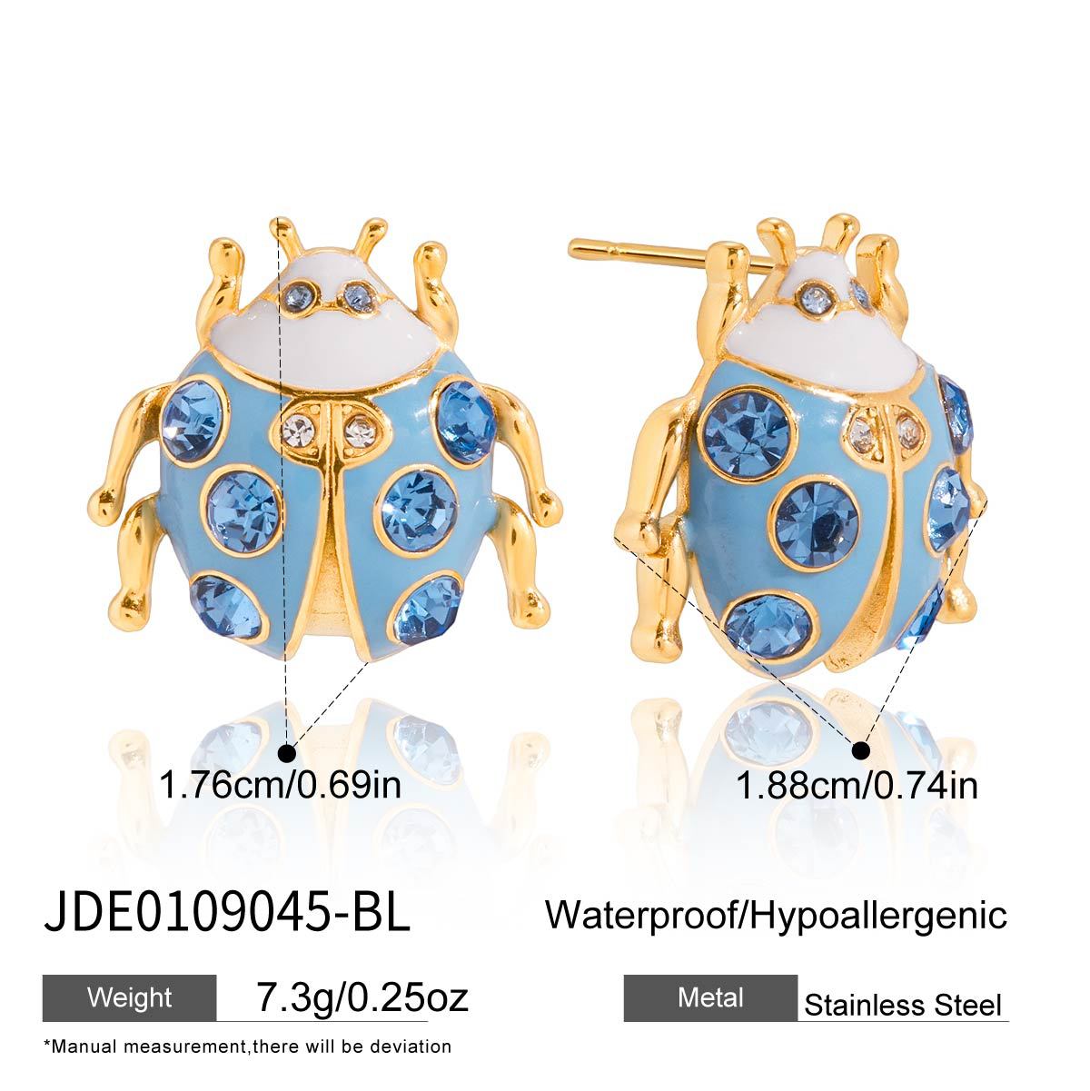 Colorful Insect Stud Earrings Collection Vera Lux