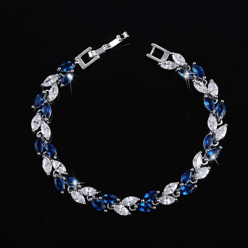 Small leaf zircon bracelet Vera Lux