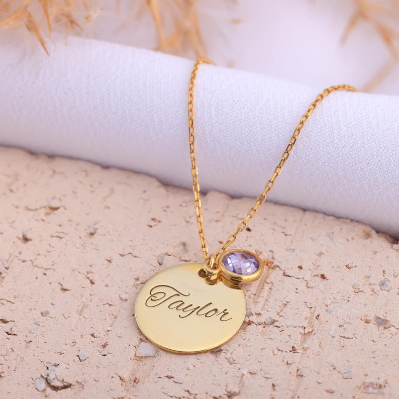 Double Layer Personalized Birthstone Necklace Vera Lux