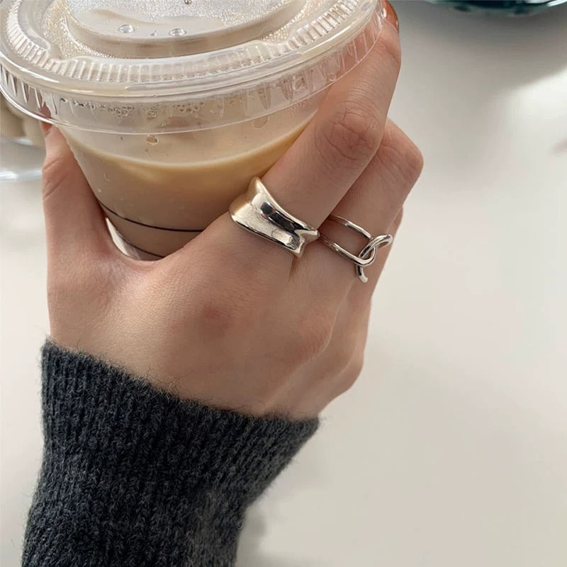 Japanese Light Luxury INS Niche Design Ring, Fashionable Retro Minimalist Open Ring For Women Vera Lux