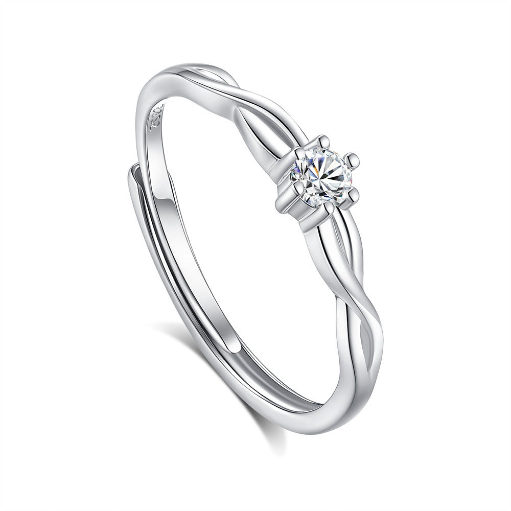 S925 sterling silver couple engagement ring Vera Lux