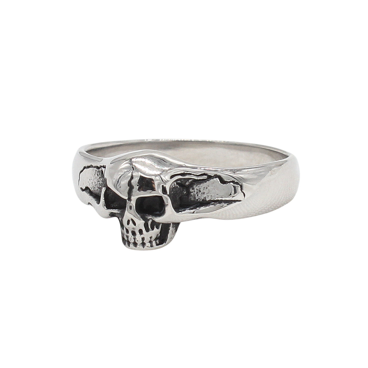 European And American Style Personalized Vintage Skull Titanium Steel Ring Vera Lux