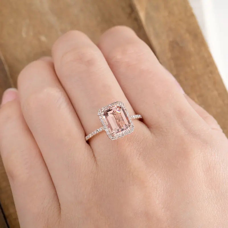 Rose Gold-Plated Womens Engagement Ring Vera Lux