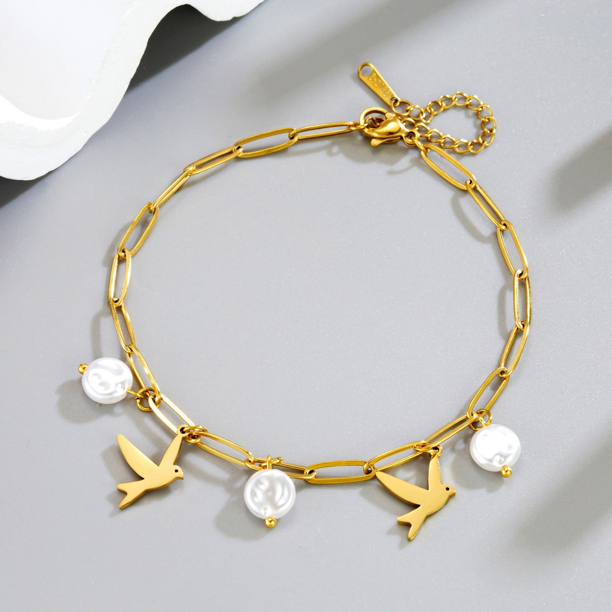 18k gold butterfly sun heart anklet shell necklace Vera Lux