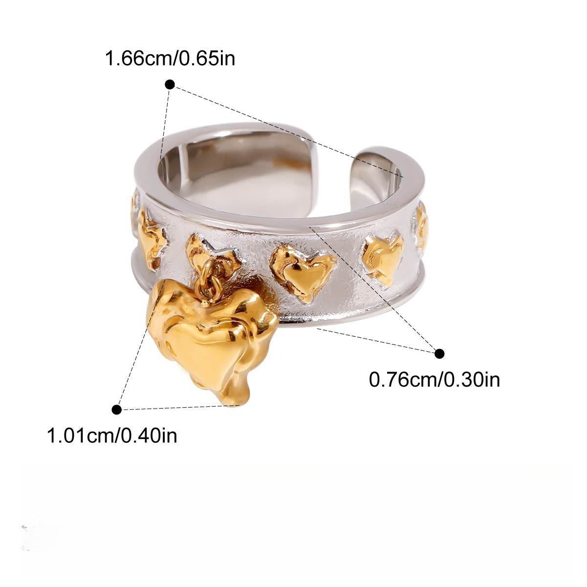18Gold Pendant Titanium Steel Ring Vera Lux