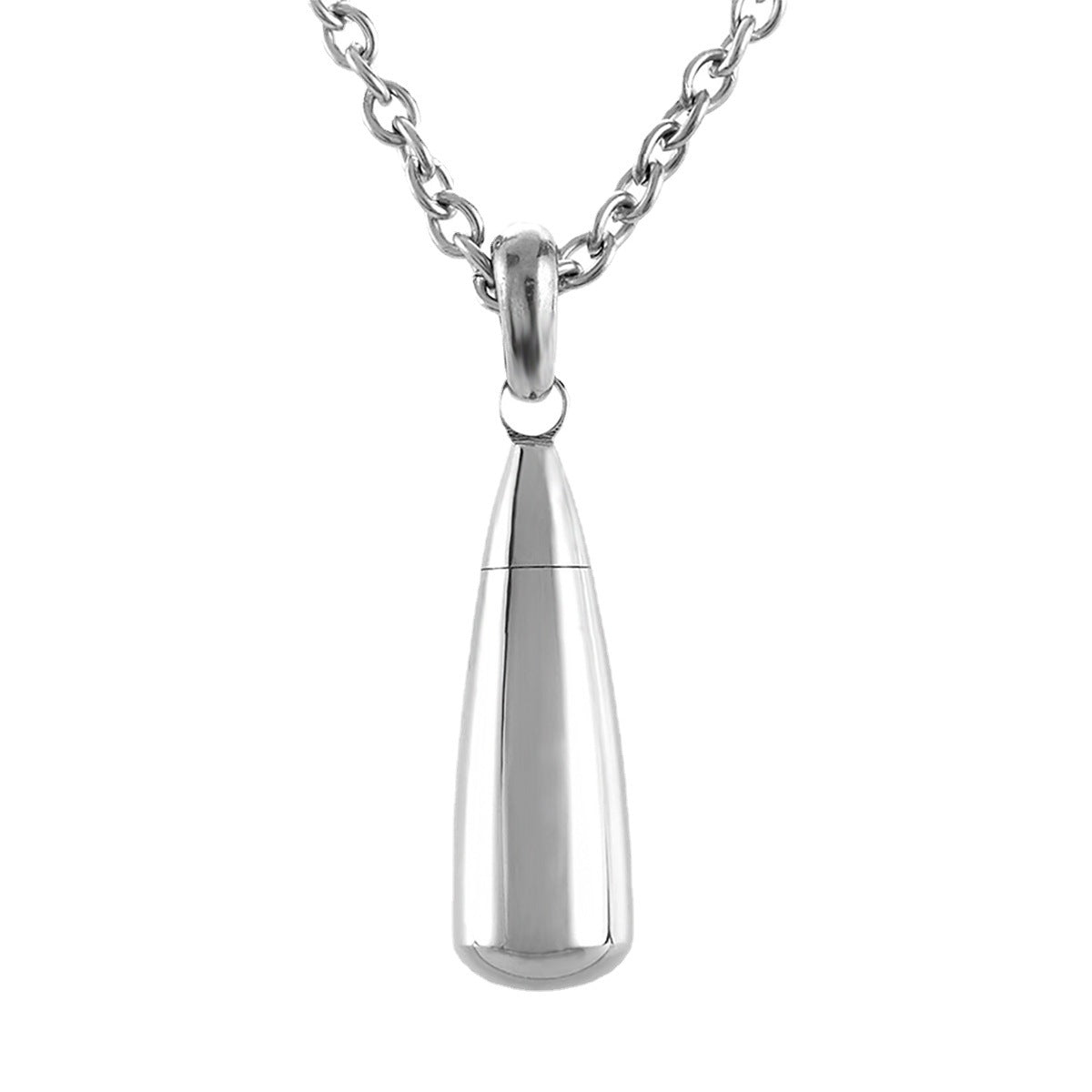 Stainless Steel Drop-shaped Openable Pendant Necklace Vera Lux