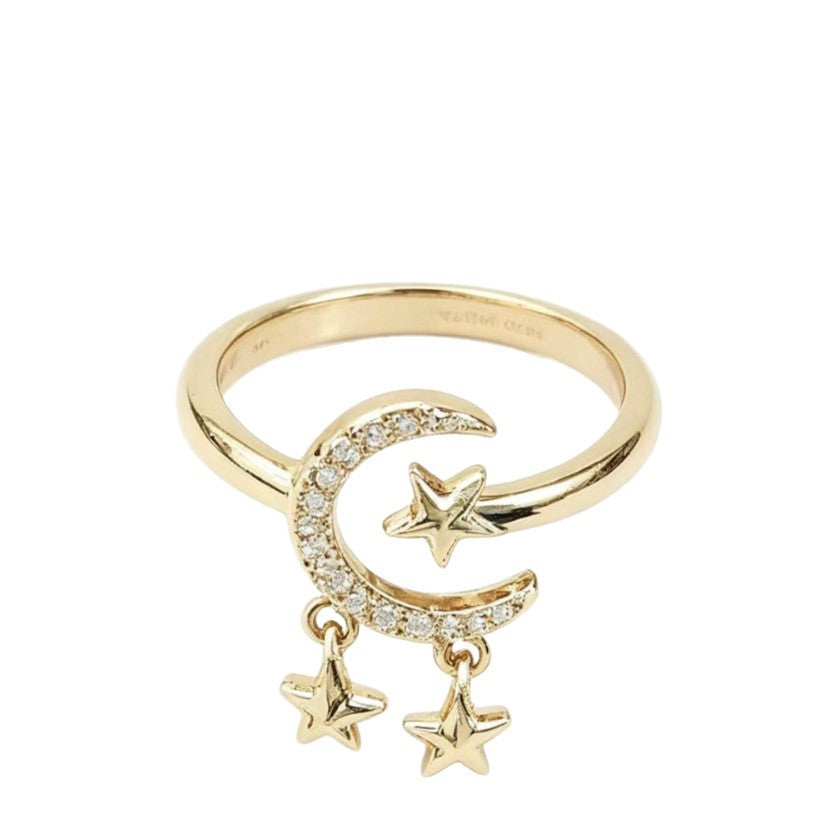 Affordable Luxury Star And Moon Open Ring For Women Vera Lux