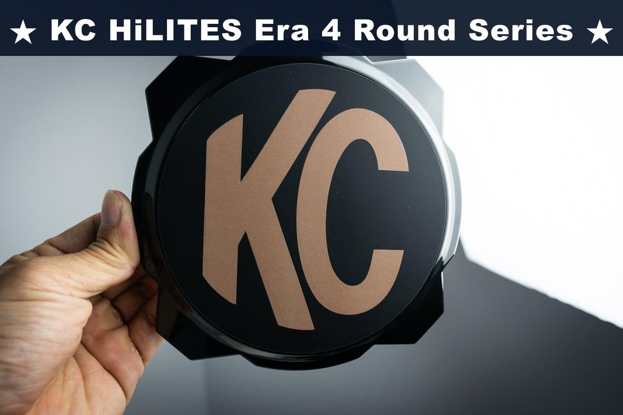 KC HiLITES Era 4 ROUND Series Light Cover Overlays - Universal StickerFab
