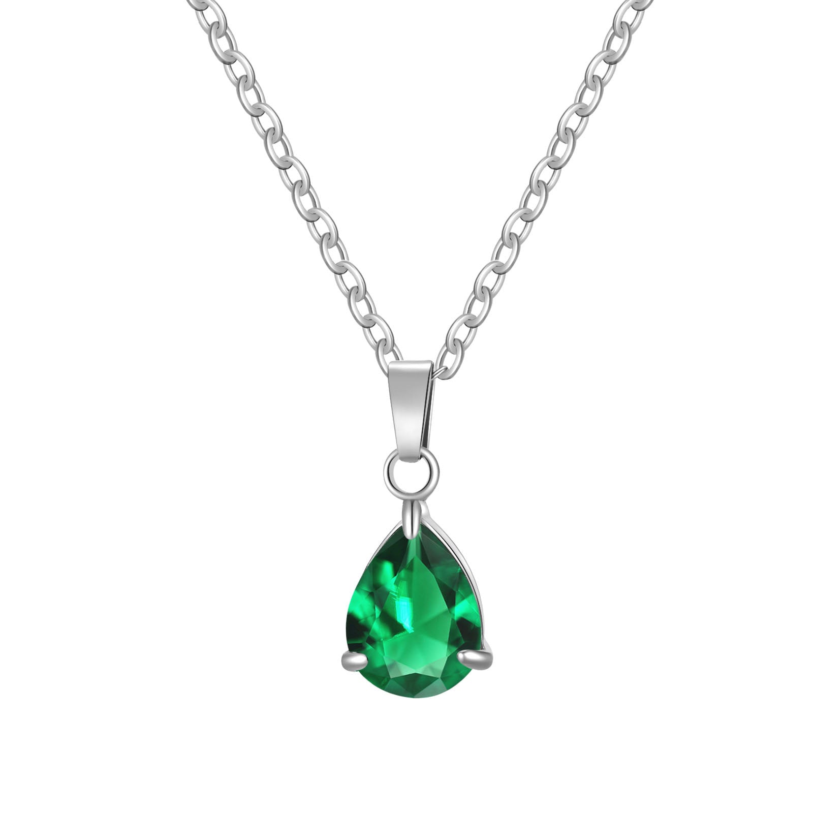 3A Water Drop Zircon Small Pendant Solitaire Pear-Shaped Zircon Womens Clavicle Chain Vera Lux