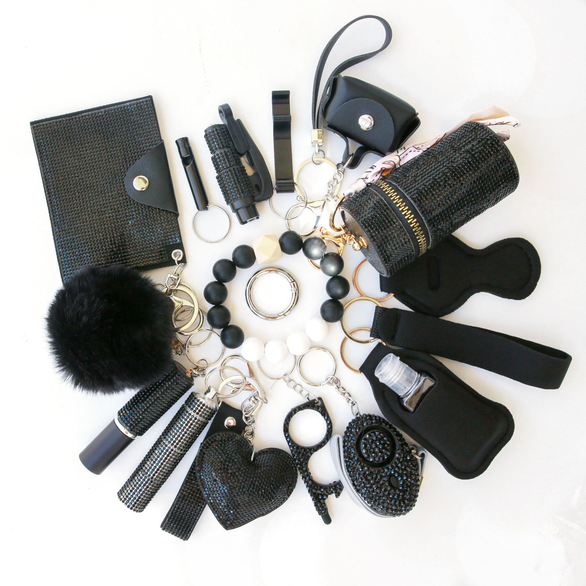 19-Piece Multifunctional Safety Defense Keychain Set Vera Lux