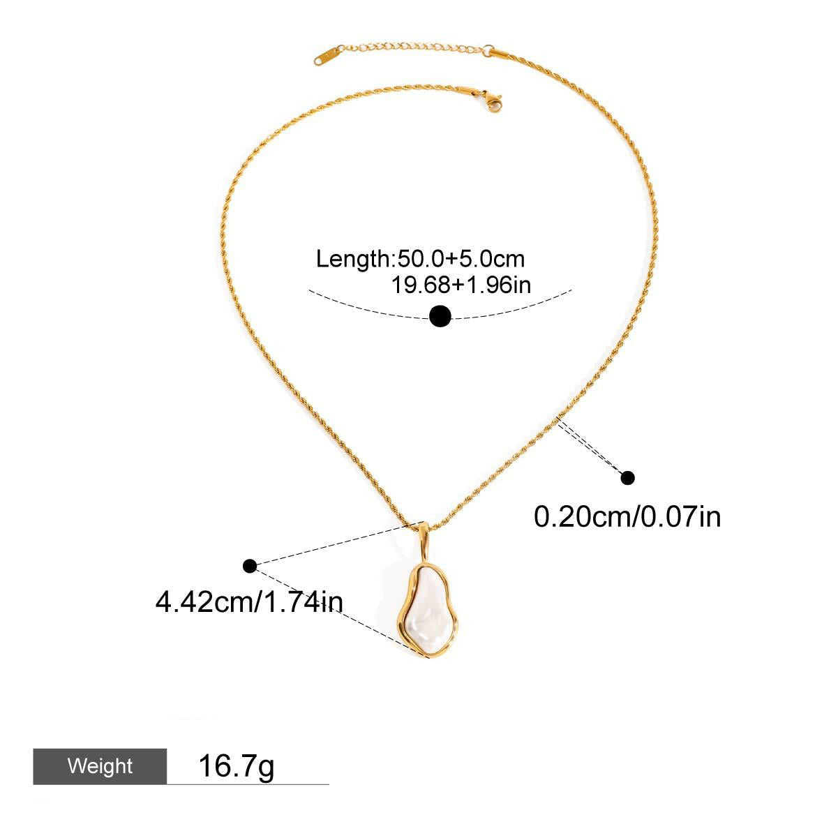 18K gold inlaid irregular pearls exquisite design noble necklace Vera Lux