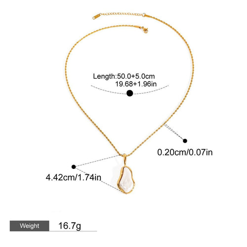 18K gold inlaid irregular pearls exquisite design noble necklace Vera Lux