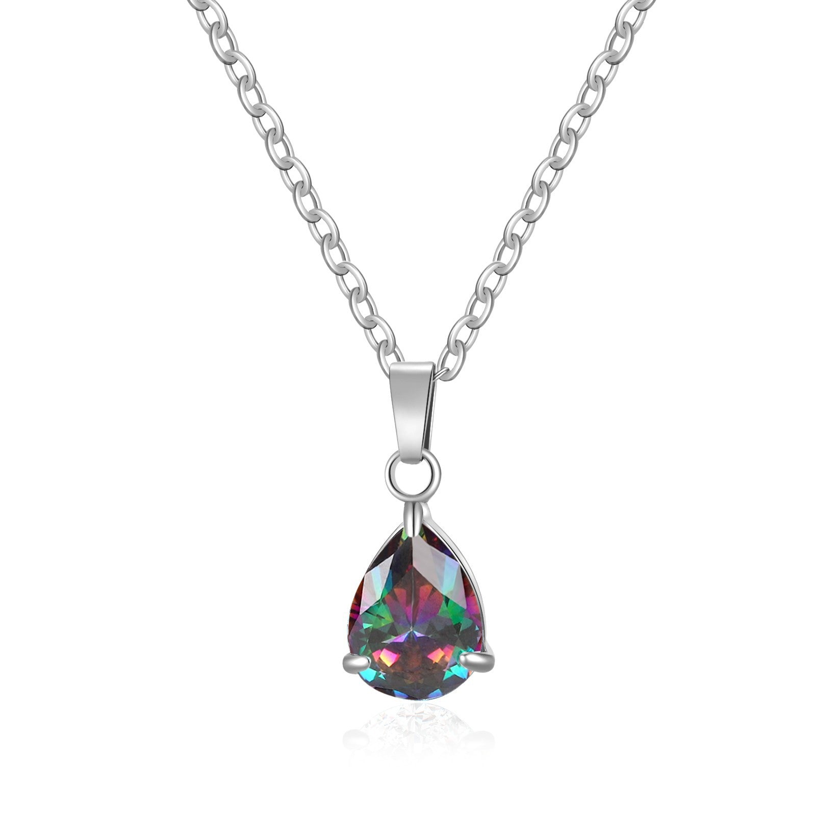 3A Water Drop Zircon Small Pendant Solitaire Pear-Shaped Zircon Womens Clavicle Chain Vera Lux