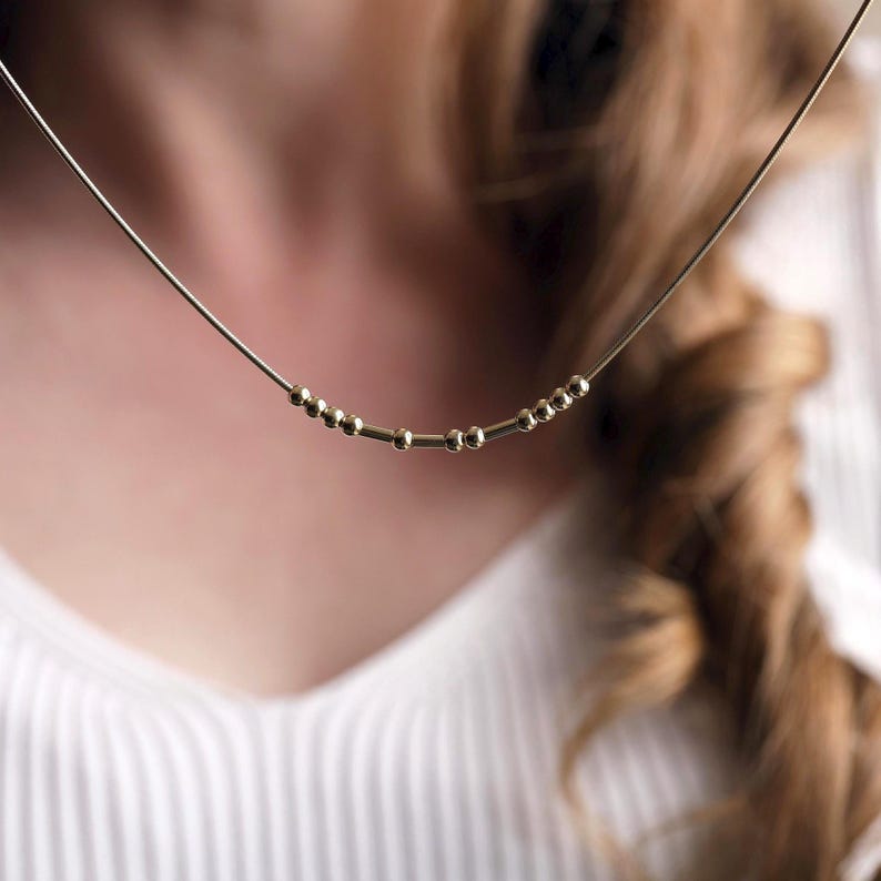 Customized Morse Code Name Necklace Vera Lux
