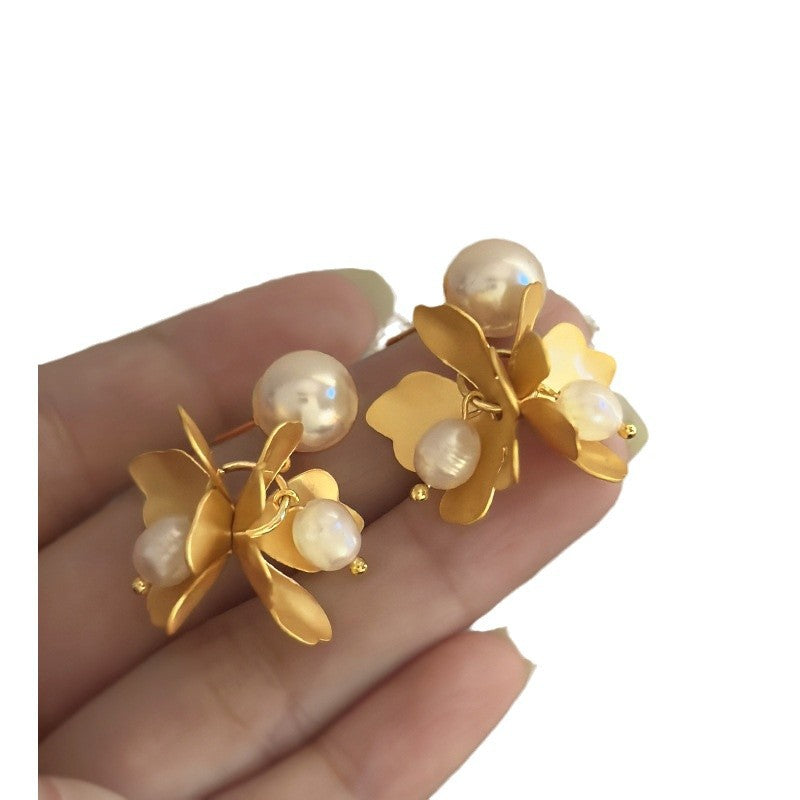 Freshwater Pearl Flower Earrings For Women Vera Lux