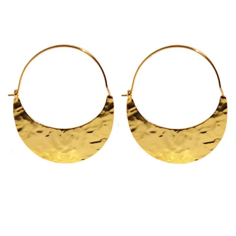 Women's Personalized 18k Gold-Plated Fan-Shaped Earrings Vera Lux