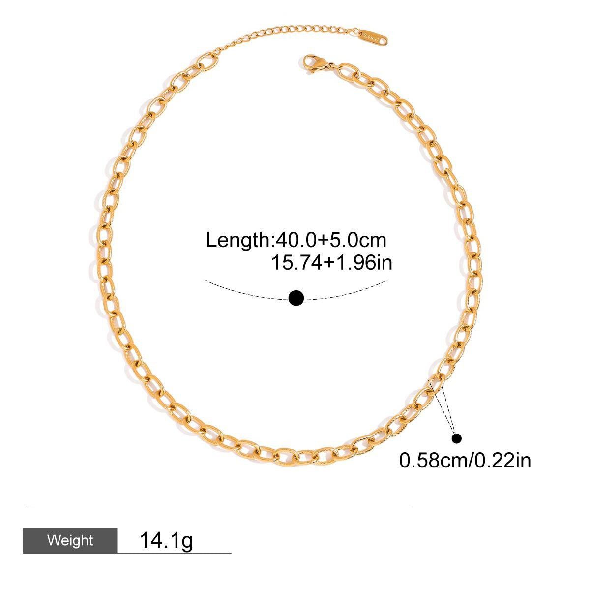 18K gold chain design exquisite simple necklace Vera Lux