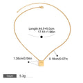 18K gold square necklace with twelve zodiac elements design, classic and fashionable Vera Lux