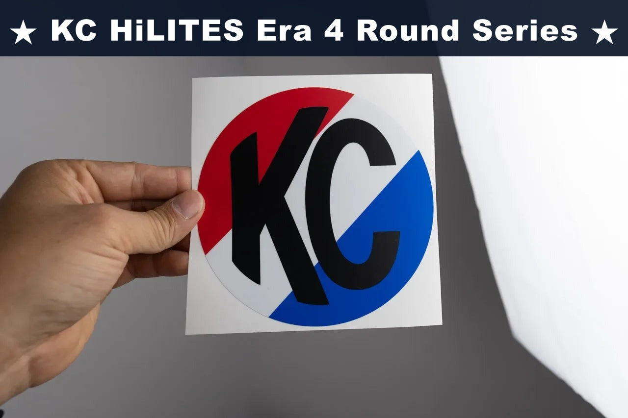 KC HiLITES Era 4 ROUND Series Light Cover Overlays - Universal StickerFab
