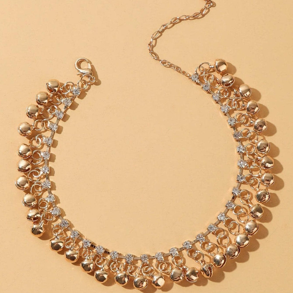 Diamond-encrusted Womens Beach Chain Anklet Vera Lux